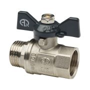 36860 Кран шаровый FM 3/4 B(Ф20)  бабоч. Ш-Г Ру30 AQualink 100/10 (01159)